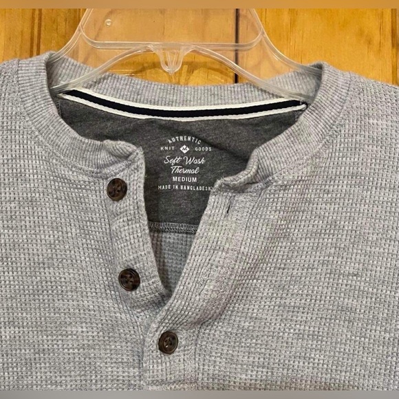 Members Mark Light Grey Soft Thermal Henley Style Top LS Shirt 
Unisex 
Medium - Picture 14 of 16